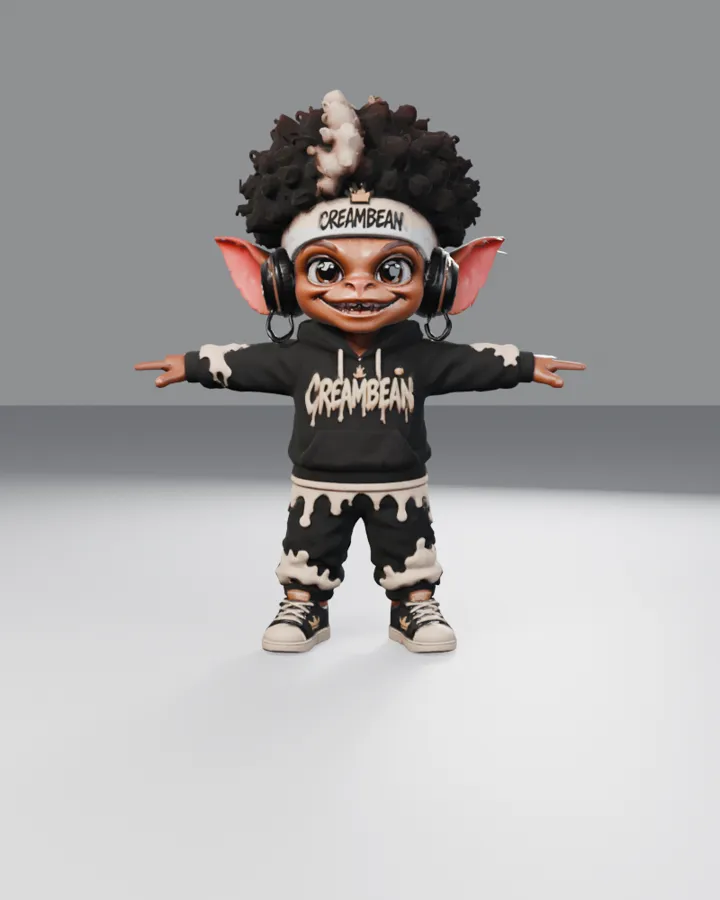 CreamBean 3D buddy render